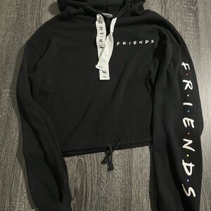 Black Friends Hoodie with Colorful Lettering